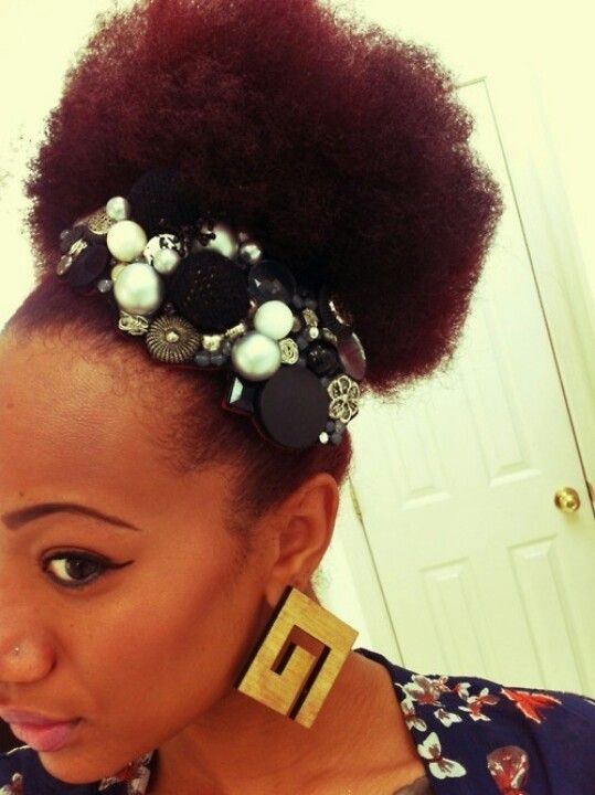 Afro Puffs with Accessories