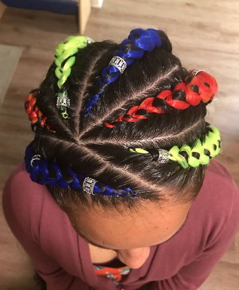 Colorful Braided Crown Rubber Band