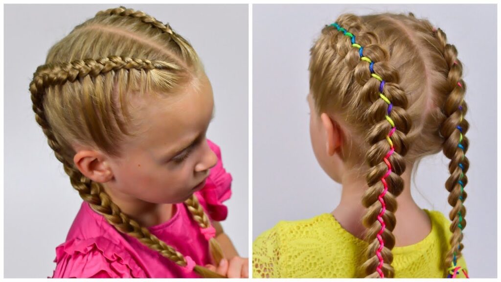 Double Dutch Braids with Charm Rubber Band