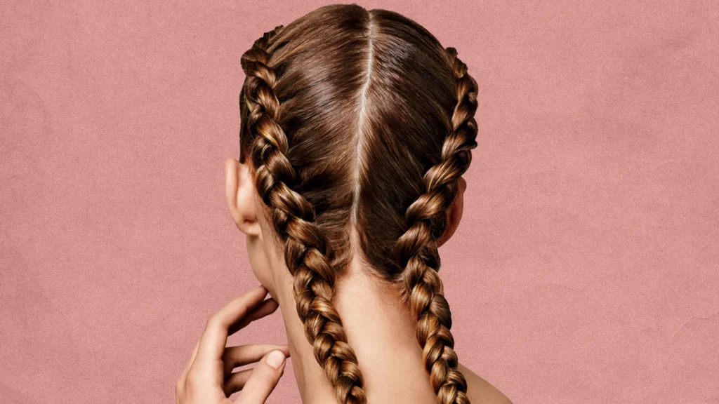 How to French Braid Your Own Hair Pigtails