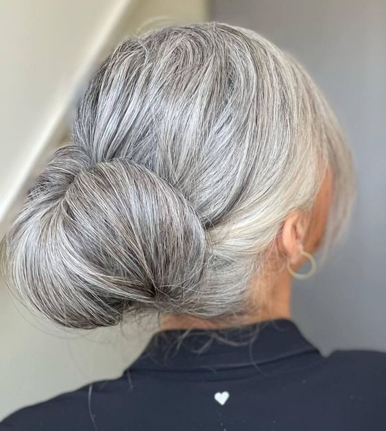 Low Chignon Hairstyles for older women