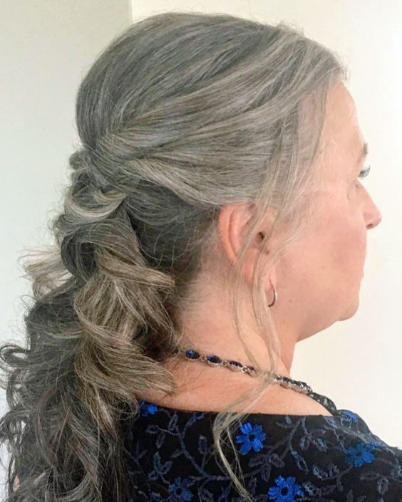 Pull-through Braid Hairstyles for older women