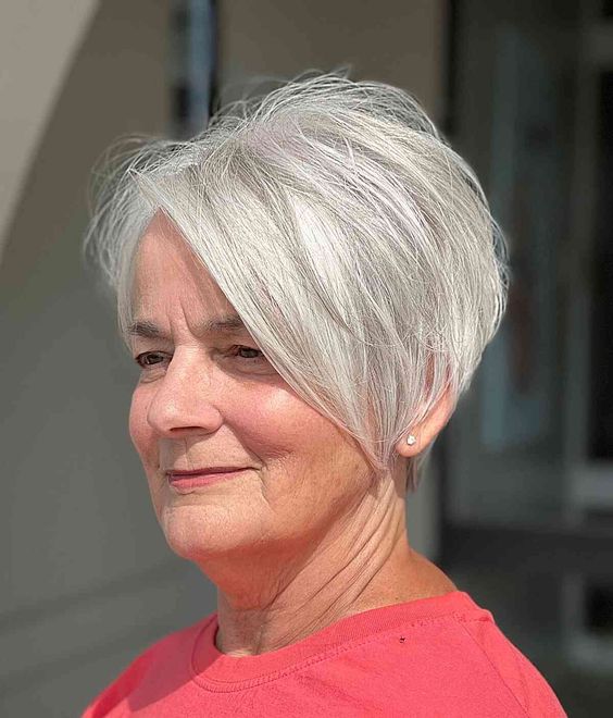 Tousled Pixie Hairstyles for older women