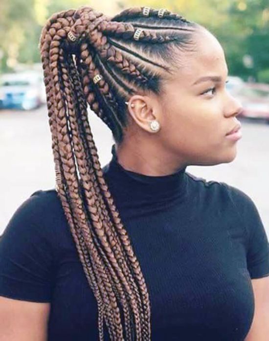 twisted ponytail for black women