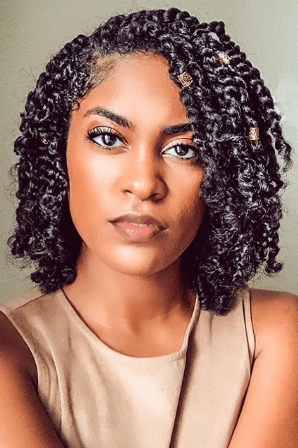 Soft Curls with a Parted Twist