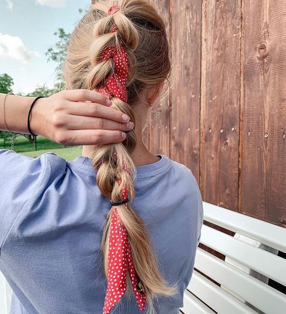 Bandana Wrap Softball Hairstyles