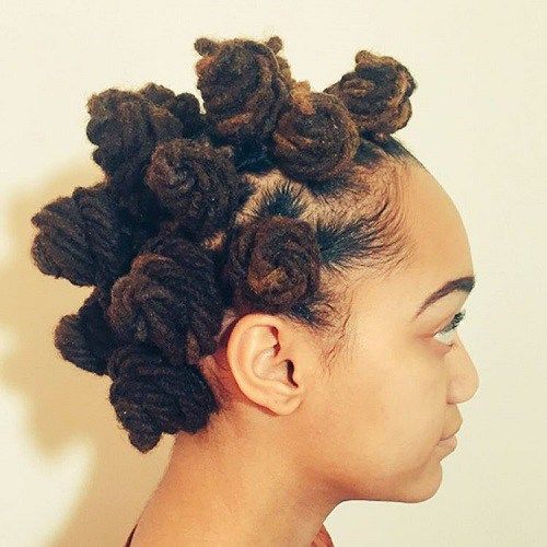 Bantu Knots with Locs