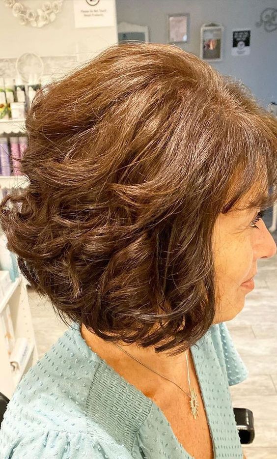 Braided Ponytail Layered Bob Hairstyles for old Women