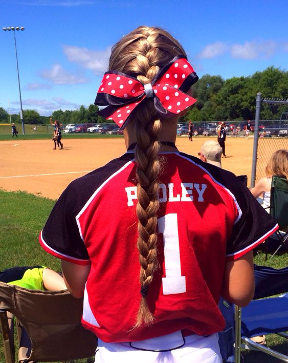 Bubble Ponytail Softball Hairstyles