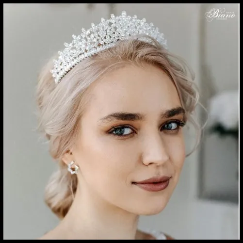 Wedding Half up Half down Hairstyles Regal Tiara Style