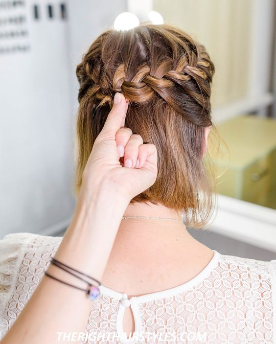 Crown Braid for Short Hair