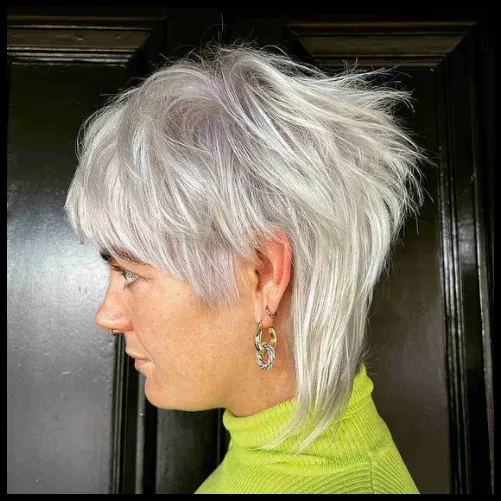 Shaggy Pixie Mullet for Mature Women