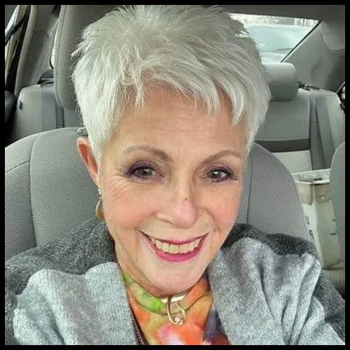 Short Pixie on White Hair