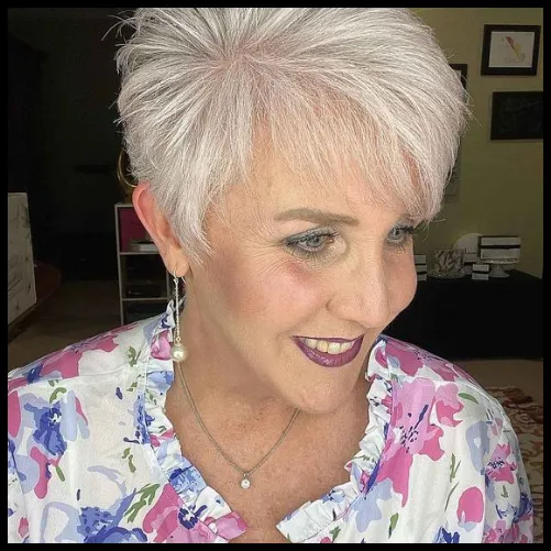 Icy Blue Pixie for Women Over 60