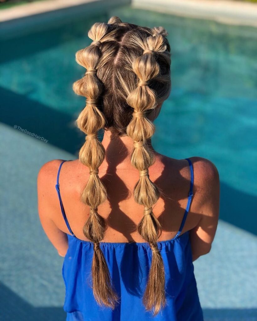 Double French Braids Softball Hairstyles