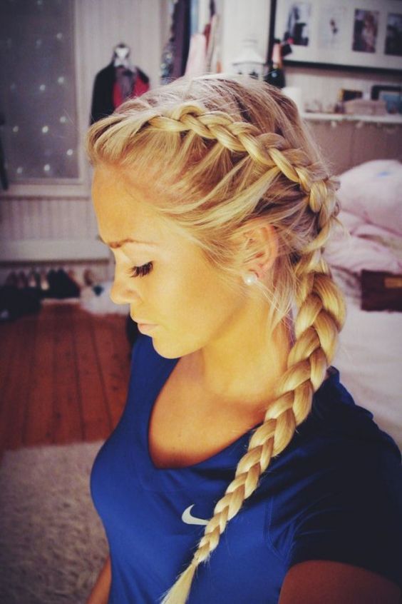 French Braid Softball Hairstyles