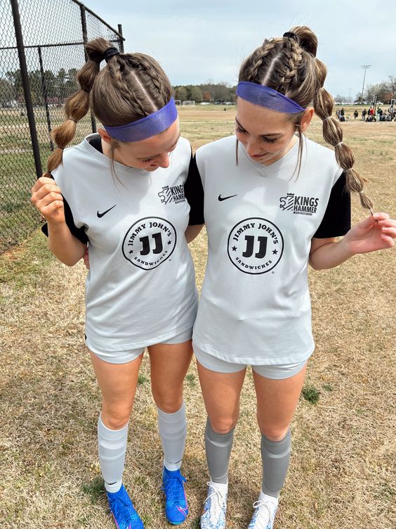 Half-Up, Half-Down Softball Hairstyles