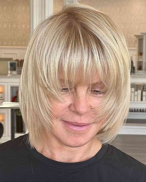 Layered Bob Hairstyles for Women Over 50