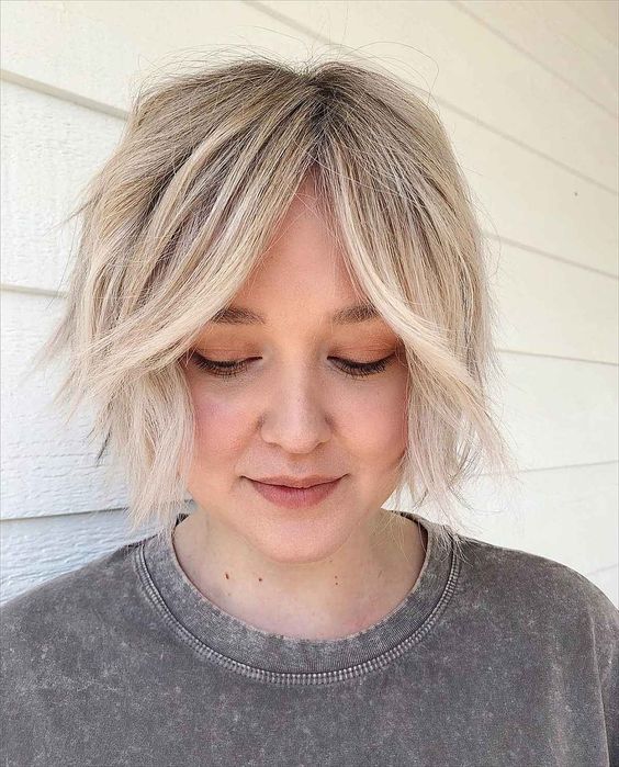 Textured Chop Short Hairstyles for Fine Hair