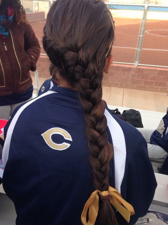 The Side Braid Softball Hairstyles