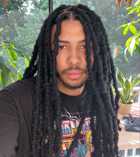 Zigzag Parted Dreads