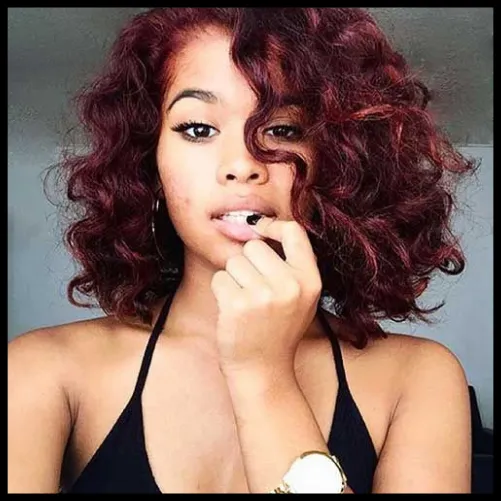 Burgundy Shoulder Soft Waves