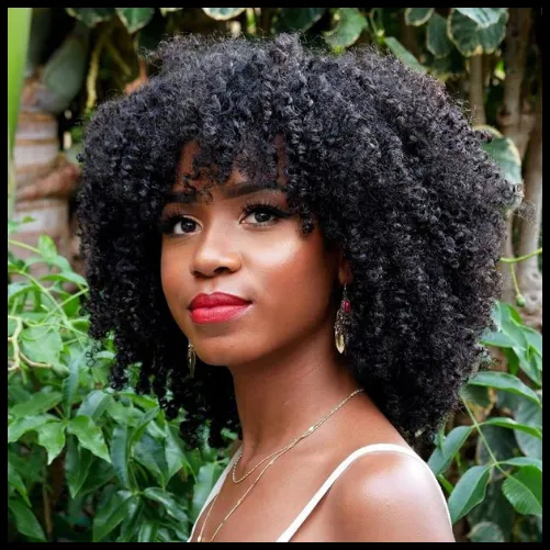 Afro with Bangs