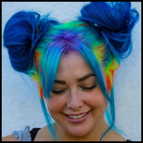 space bun hairstyles
Colorful Space Buns